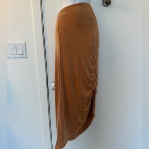 JLUXLABEL Asymmetrical Brown Skirt